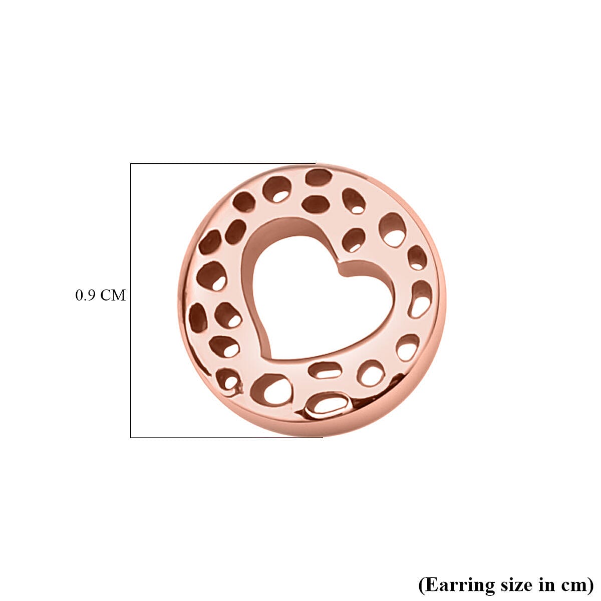 Rachel Galley - 18K Vermeil Rose Gold Plated Sterling Heart Earrings (With Push Back)