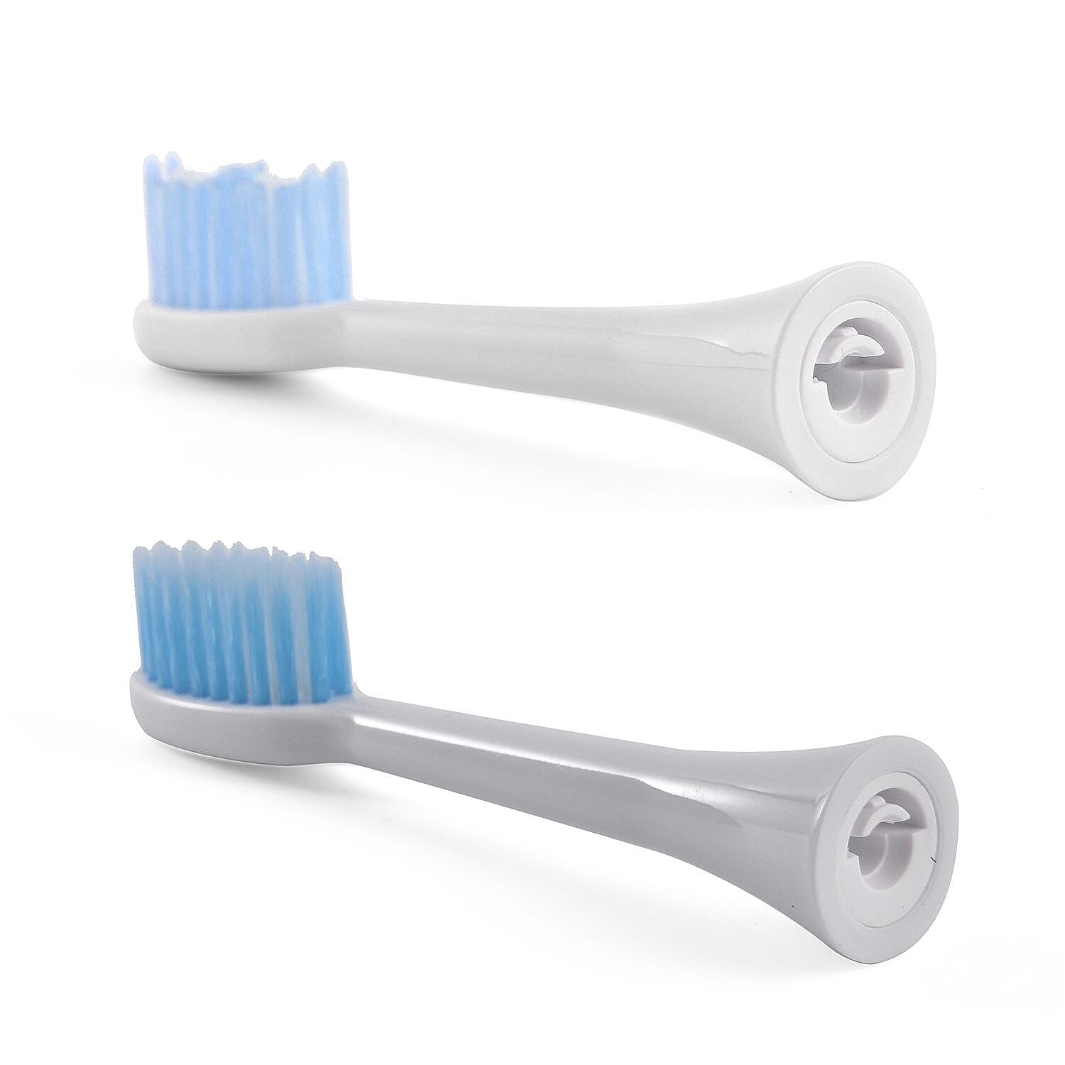 BEAUTECH Sonic Set of 4 Piece Toothbrush Replacement Heads - White - Blue.
