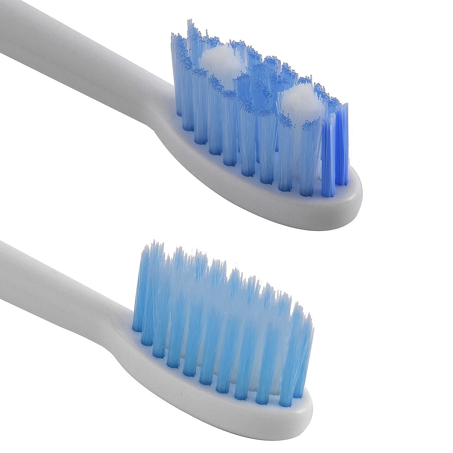 BEAUTECH Sonic Set of 4 Piece Toothbrush Replacement Heads - White - Blue.