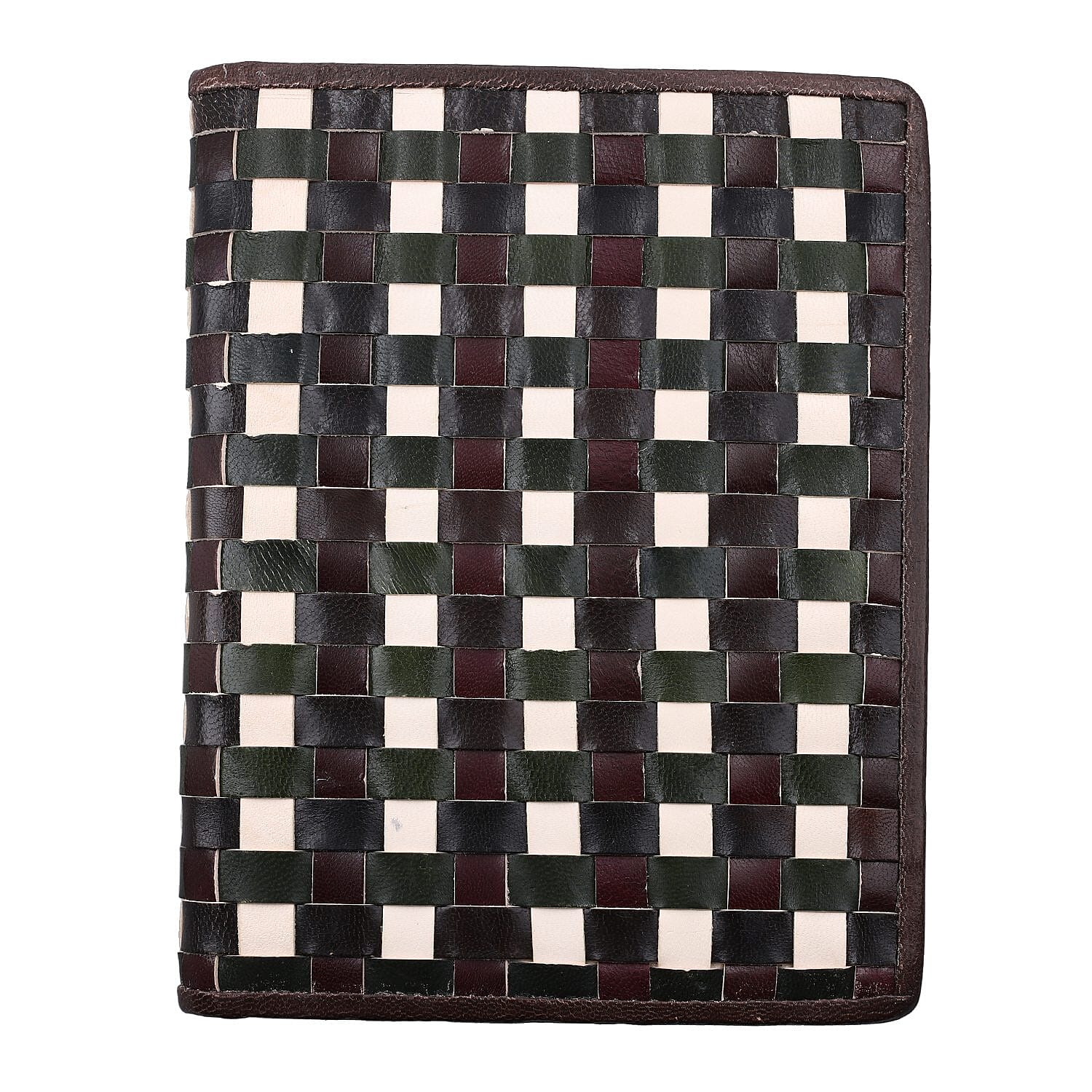 Genuine Leather Weave Pattern Journal Notebook (Size 20x15 Cm) - Multi