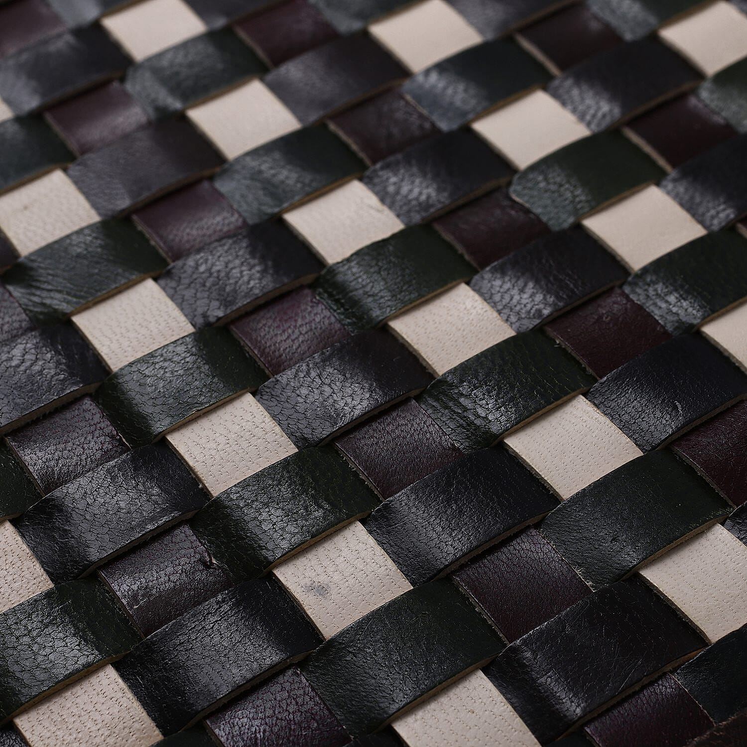 Genuine Leather Weave Pattern Journal Notebook (Size 20x15 Cm) - Multi