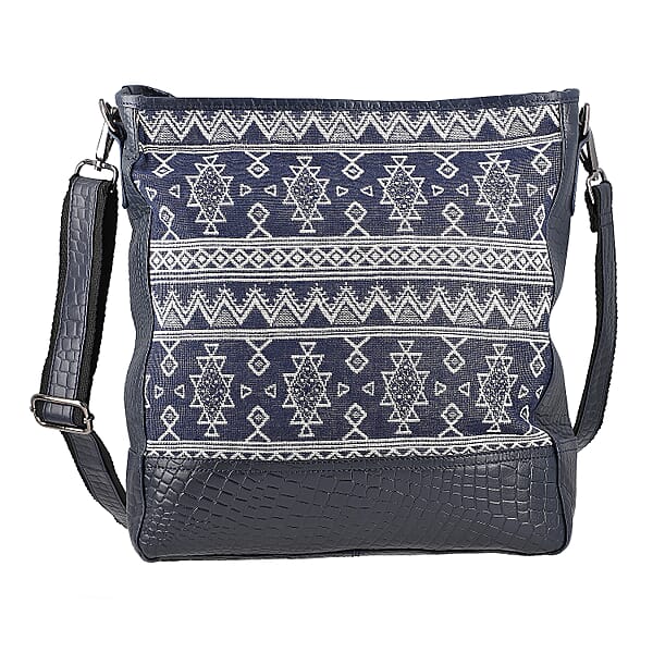 Artistic Chenille Geometric Jacquard Crossbody bag