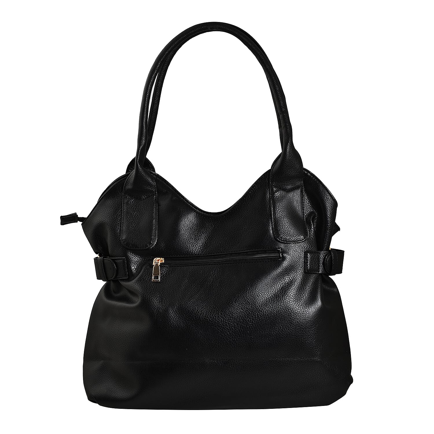 Plain Tote Bag with Handle Drop (Size 33x26x13 Cm) - Black