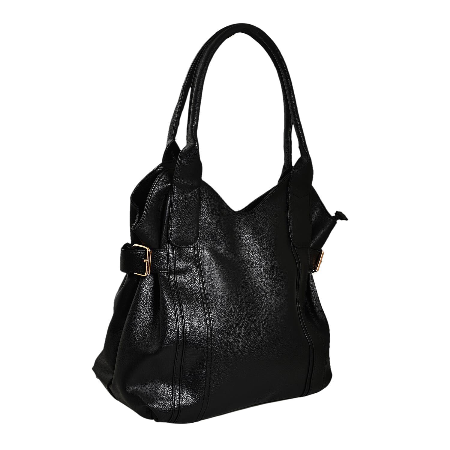 Plain Tote Bag with Handle Drop (Size 33x26x13 Cm) - Black