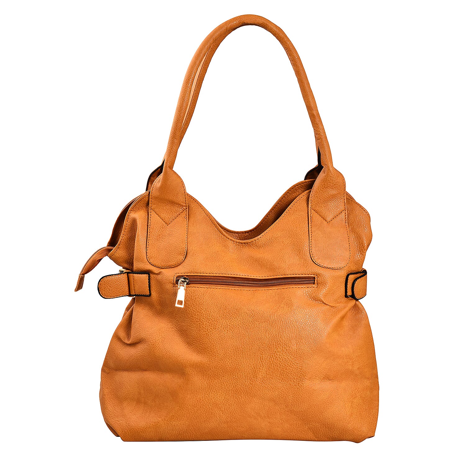 Plain Tote Bag with Handle Drop (Size 33x26x13 Cm) - Tan