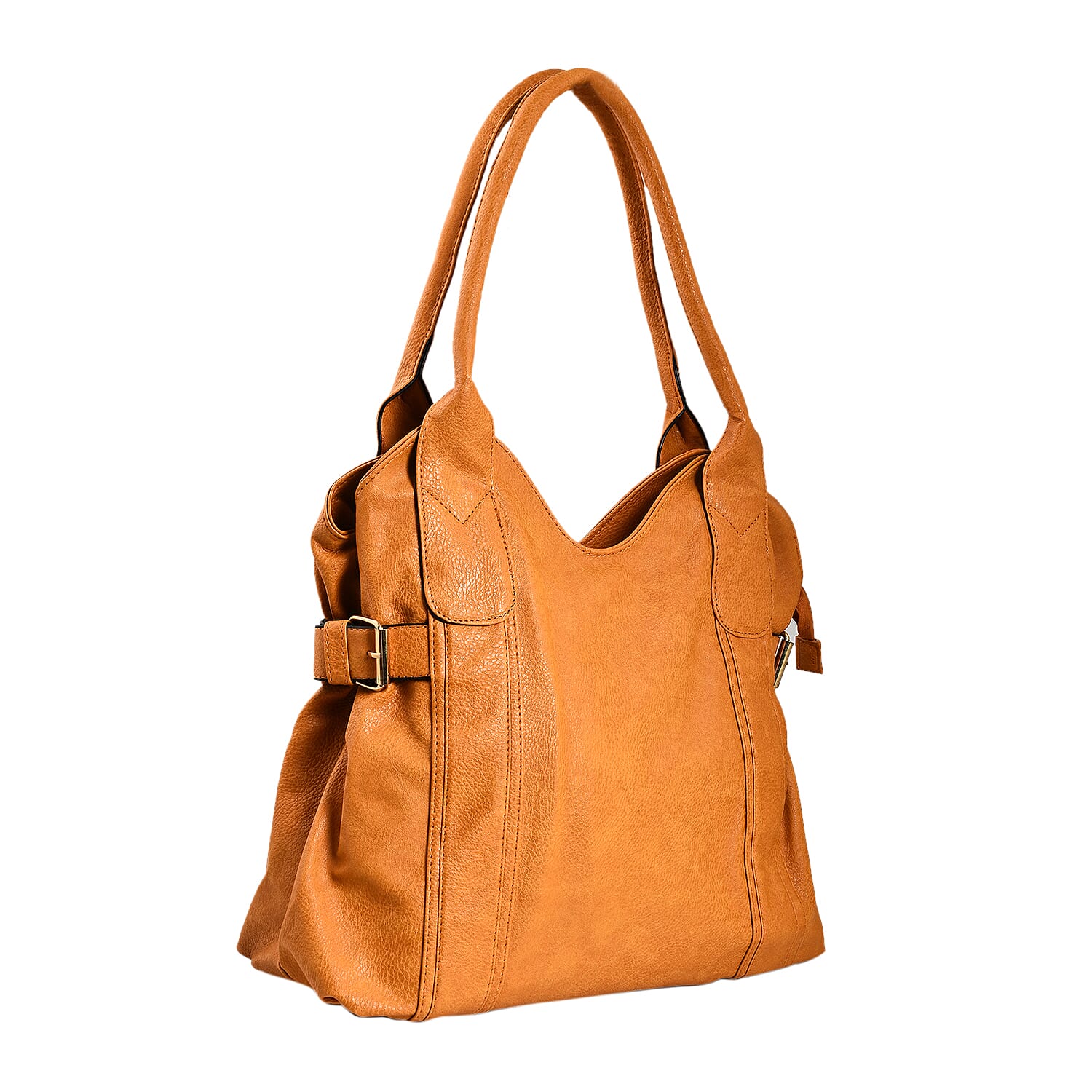 Plain Tote Bag with Handle Drop (Size 33x26x13 Cm) - Tan