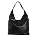 Polyurethane Plain Tote Bag - Black