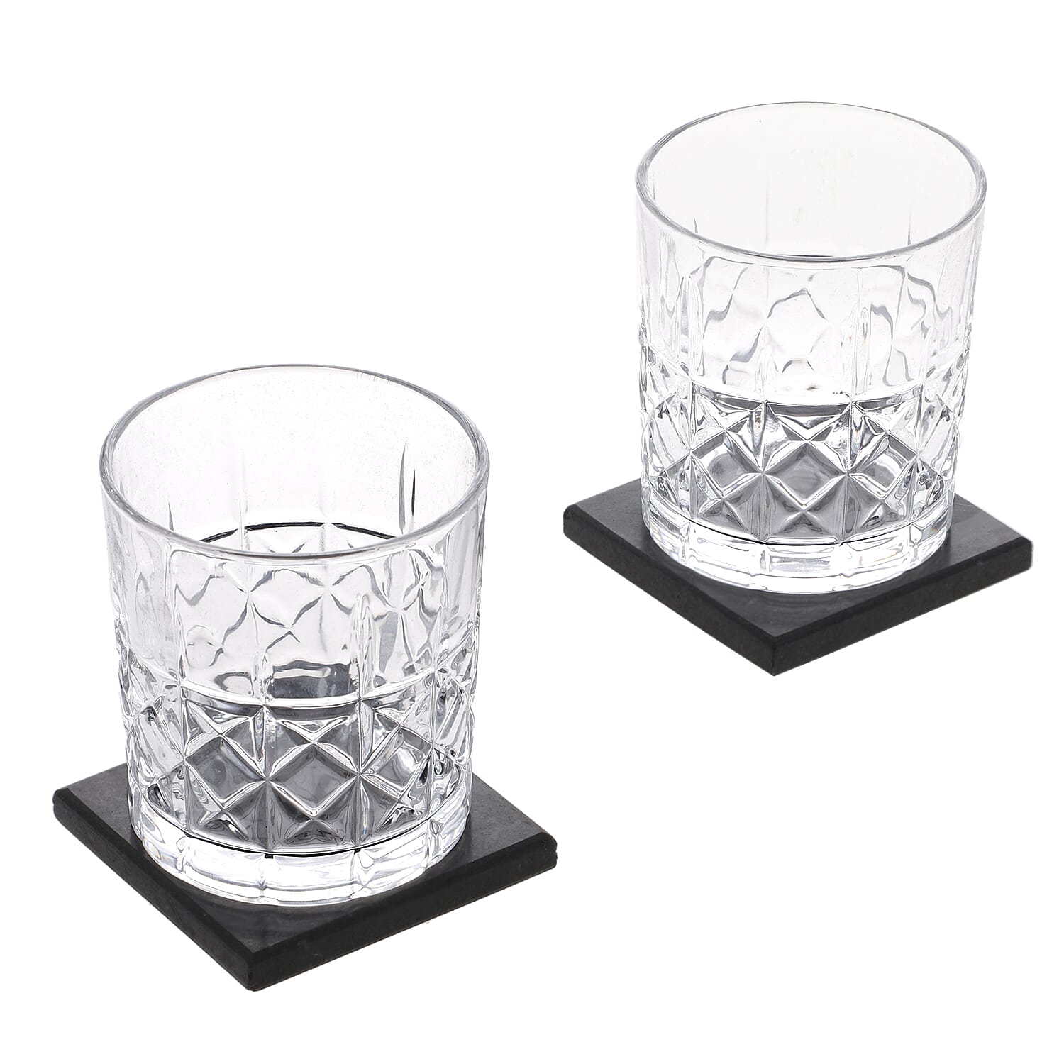 Set of 8 Whiskey Cooler Gemstones Eagle with Wooden Box (Size - 12cm) - Brown