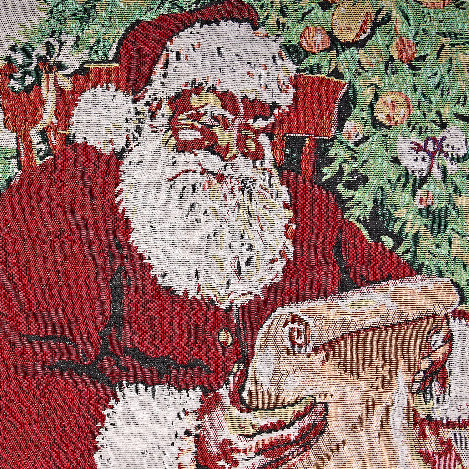Set of 2 - Jacquard Woven Santa Cushion Covers (Size 45 Cm) - Multi