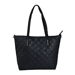 Polyurethane Tote Bag - Black