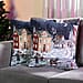 Set of 2 - Jacquard Woven Christmas Night Cushion Covers - Blue & White