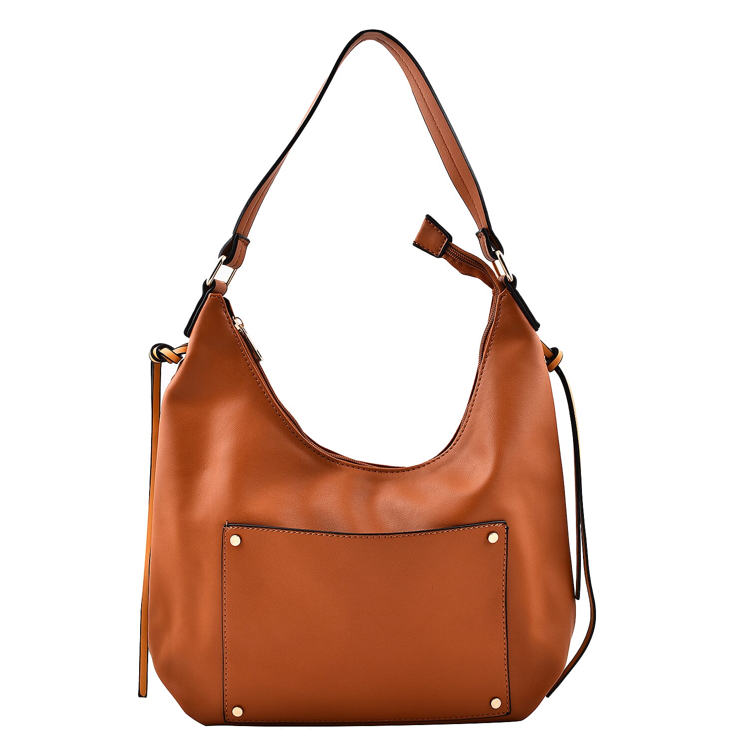 Polyurethane Tote Bag - Brown