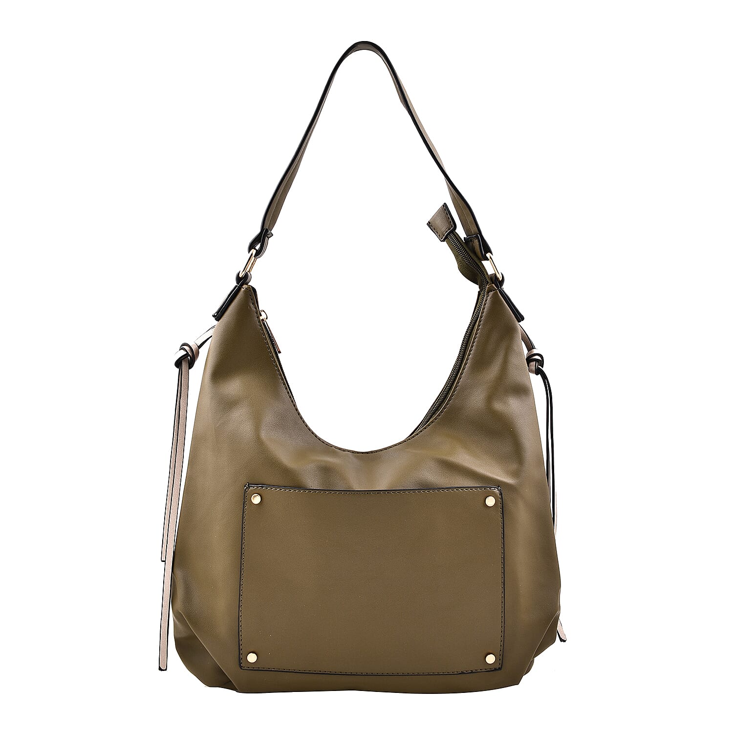 Hobo Style Tote Bag with Shoulder Strap (Size 28x11x25 Cm) - Green