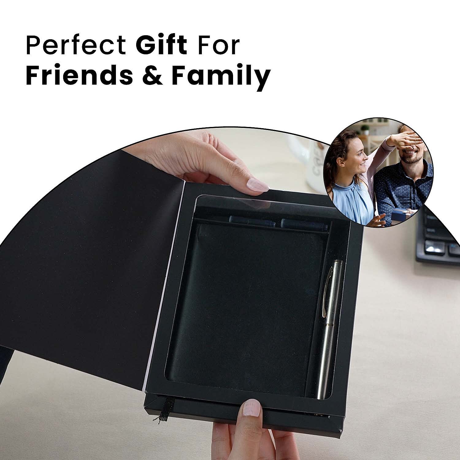 Fountain Pen with Journal stationary gift set with 2 extra refills