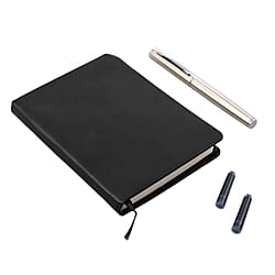 Fountain Pen with Journal stationary gift set with 2 extra refills