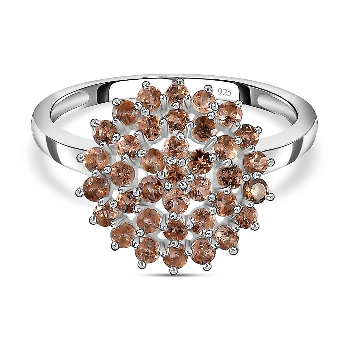 One Time Deal - Andalusite Cluster Ring Sterling Silver