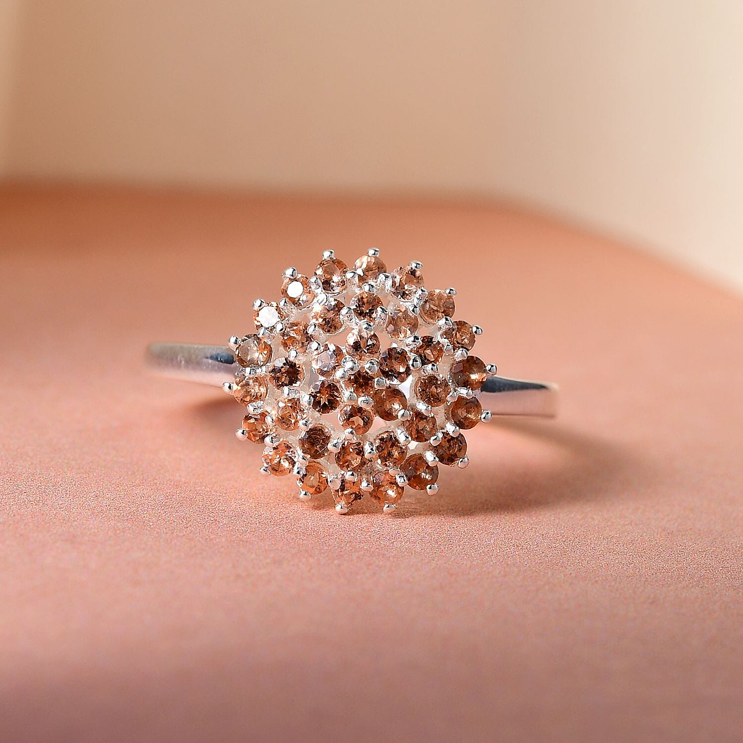 One Time Deal - Andalusite Cluster Ring Sterling Silver