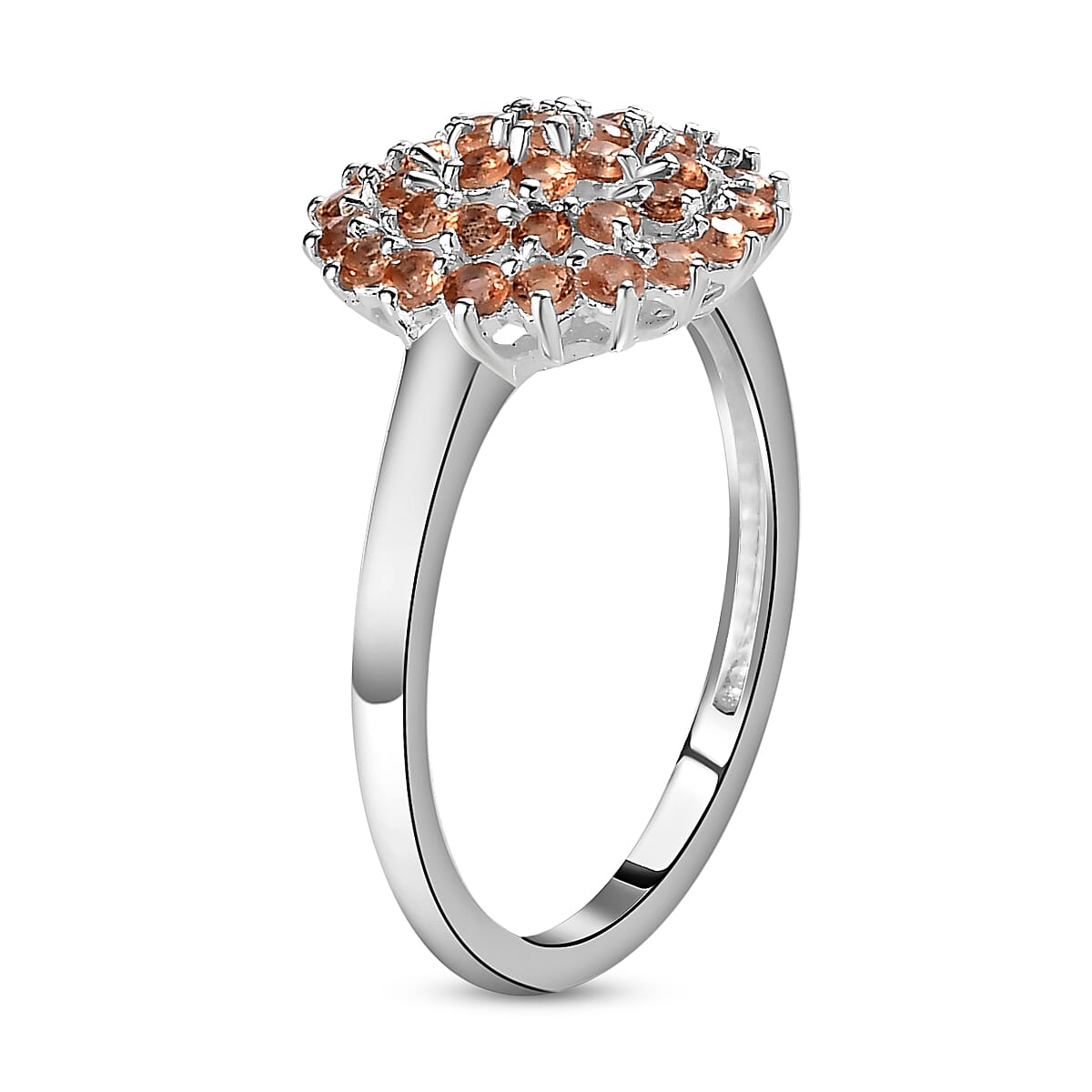One Time Deal - Andalusite Cluster Ring Sterling Silver