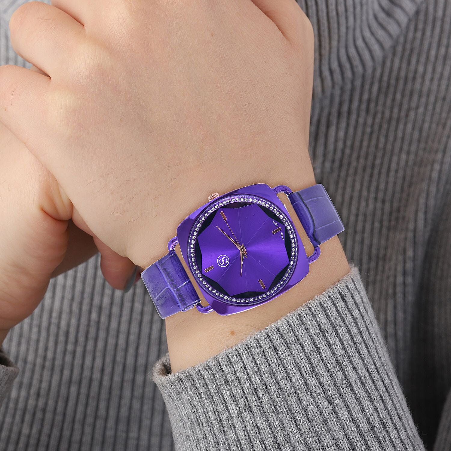 Watch Pure White Stainless Steel Mix Metal 0.720 Ct.