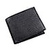 Genuine Leather Lizard Embossed Bi Fold Mens Wallet (RFID Protected) - Black
