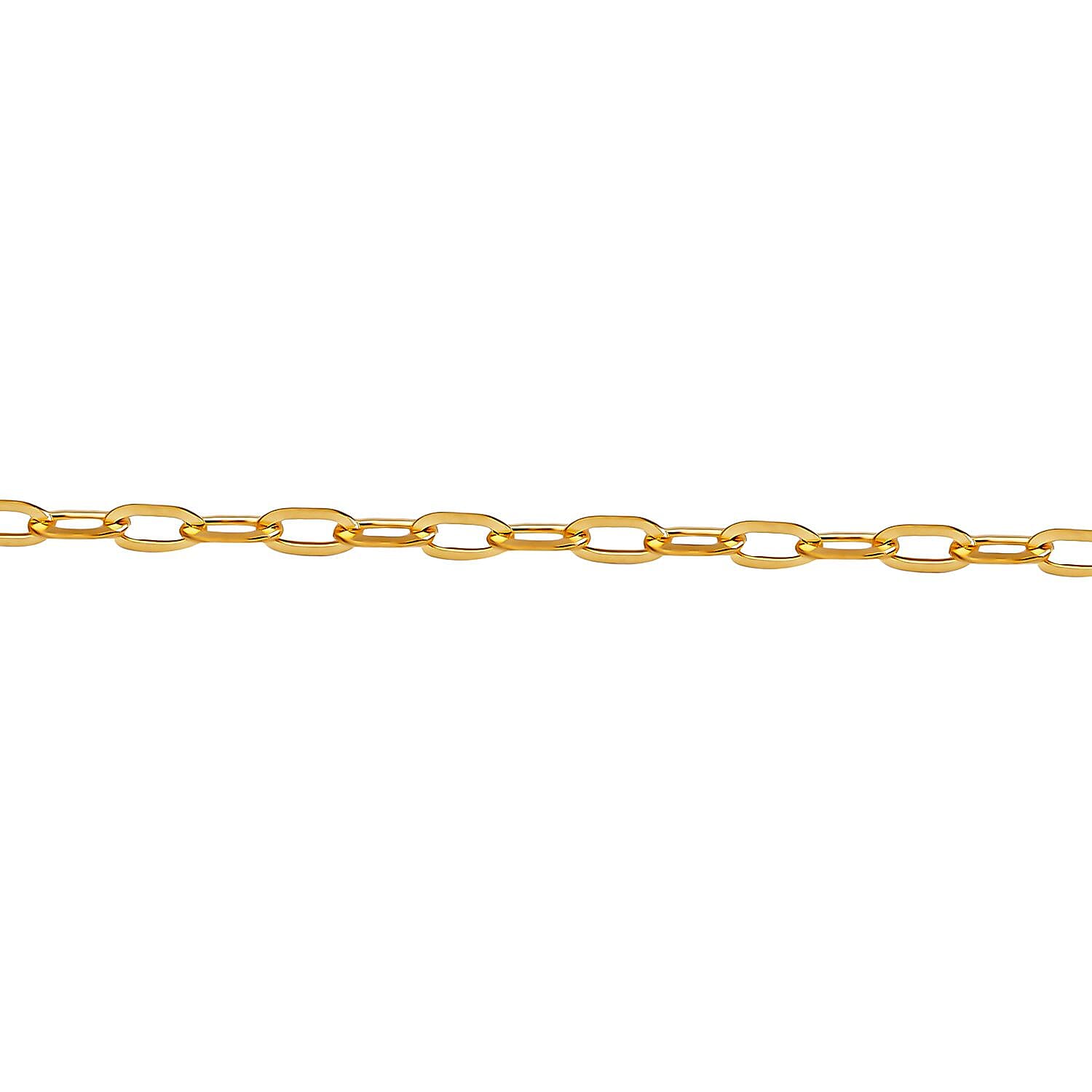 24K Yellow Gold 100% purity Paper Link Necklace with Clasp (Size 18-2 Inch Ext.) Gold Wt. 4.50 Gms
