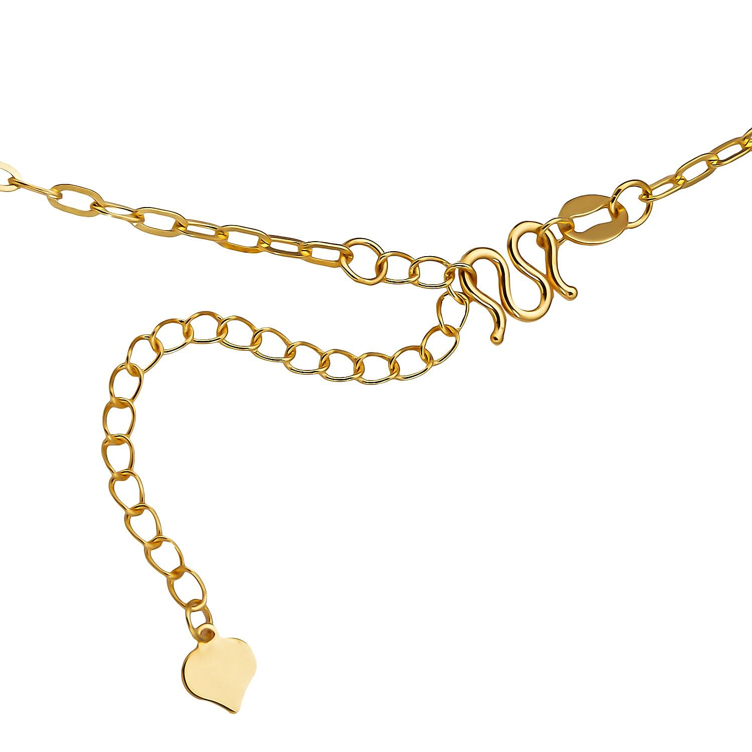 24K Yellow Gold 100% purity Paper Link Necklace with Clasp (Size 18-2 Inch Ext.) Gold Wt. 4.50 Gms