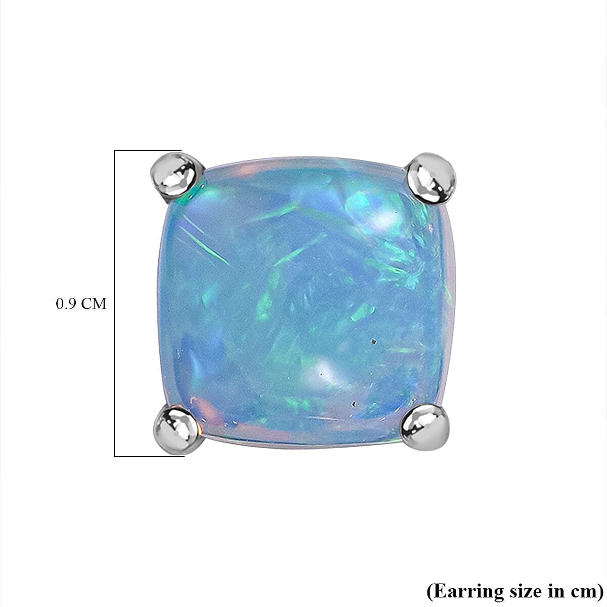 Ethiopian Welo Opal Stud Earrings in Sterling Silver 2.00 Ct