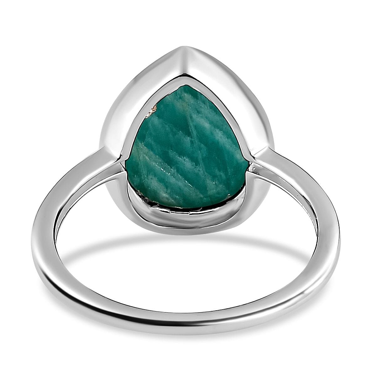Amazonite Solitaire Ring in Sterling Silver 4.52 Ct.