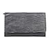 Genuine Leather Lizard Embossed Pattern Womens Rfid Protected Wallet - Black