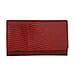 Genuine Leather Lizard Embossed Pattern Womens Rfid Protected Wallet - Black