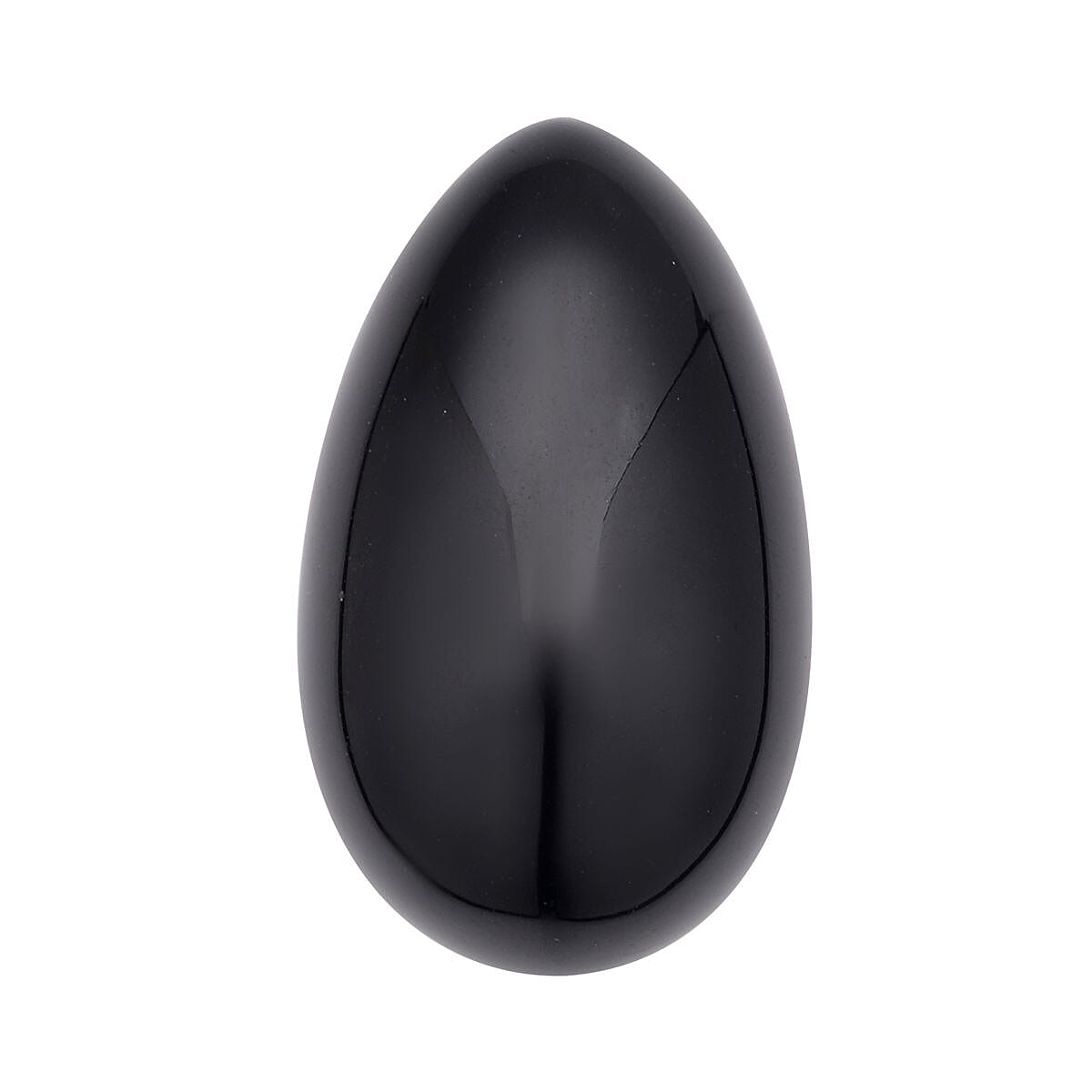 Egg Shape Black Obsidian Free Figurine (Size 4x3 Cm) 120-150 Ct.