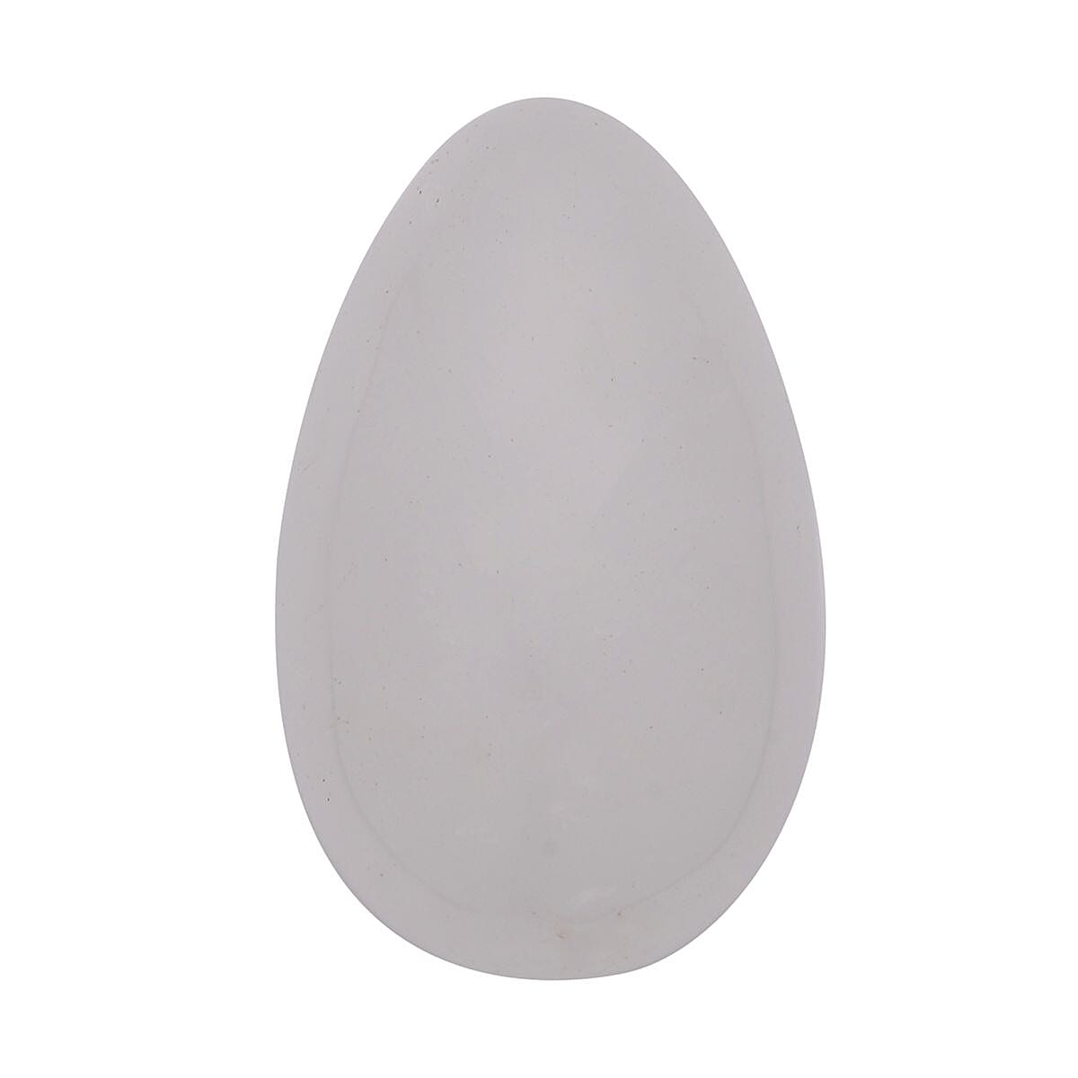 Egg Shape White Quartz Free Figurine (Size 4x3 Cm) 175 Ct.