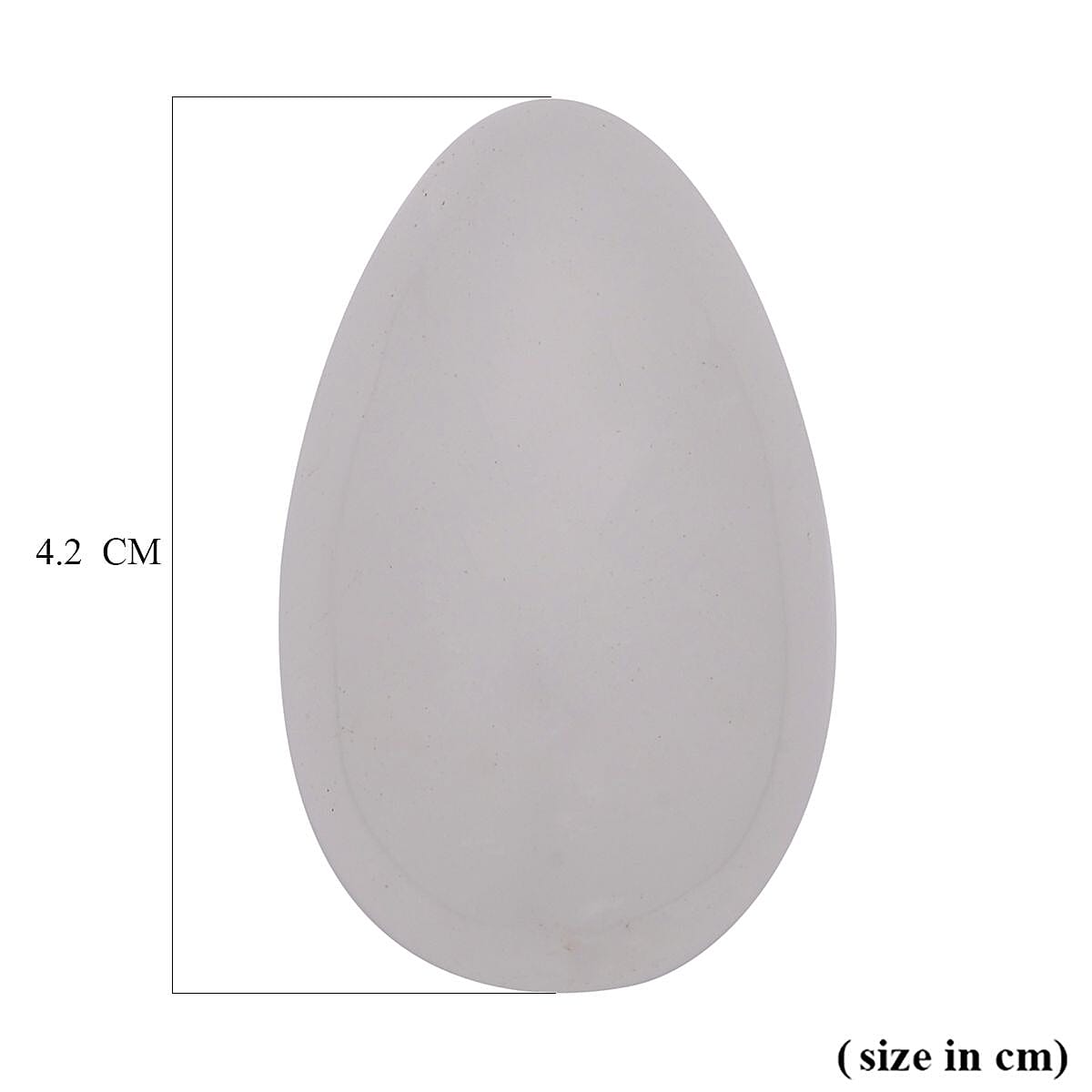 Egg Shape White Quartz Free Figurine (Size 4x3 Cm) 175 Ct.