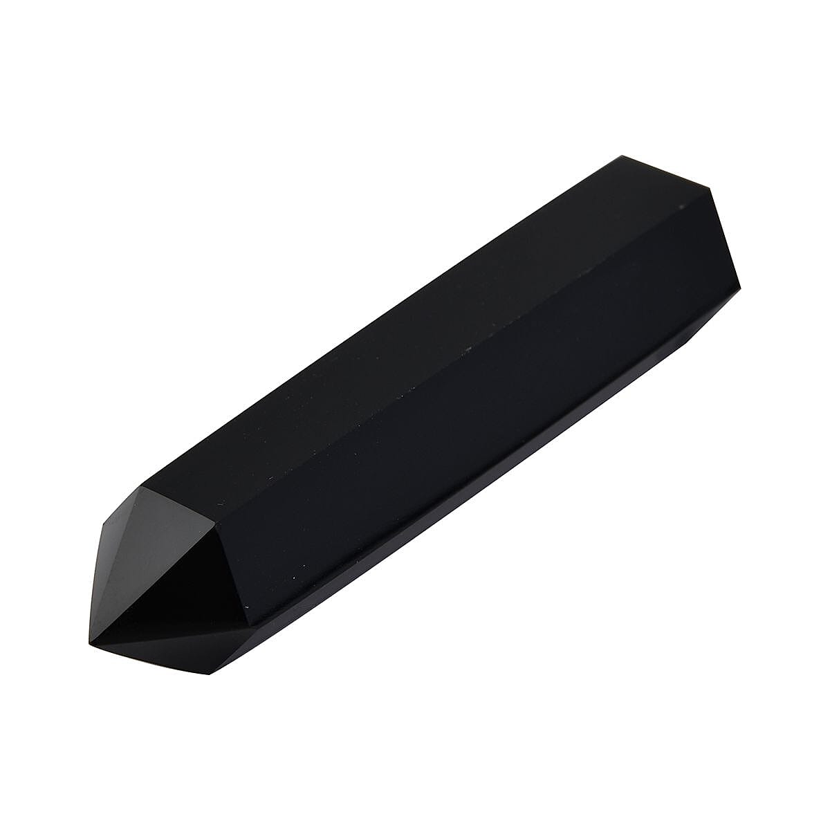 Gem Treasures - Pointed Black Obsidian Wand (Size 9x8 Cm) 280-450 Ct