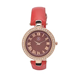 White Crystal Ladies Watch Pure : Natural : Leather : Standard