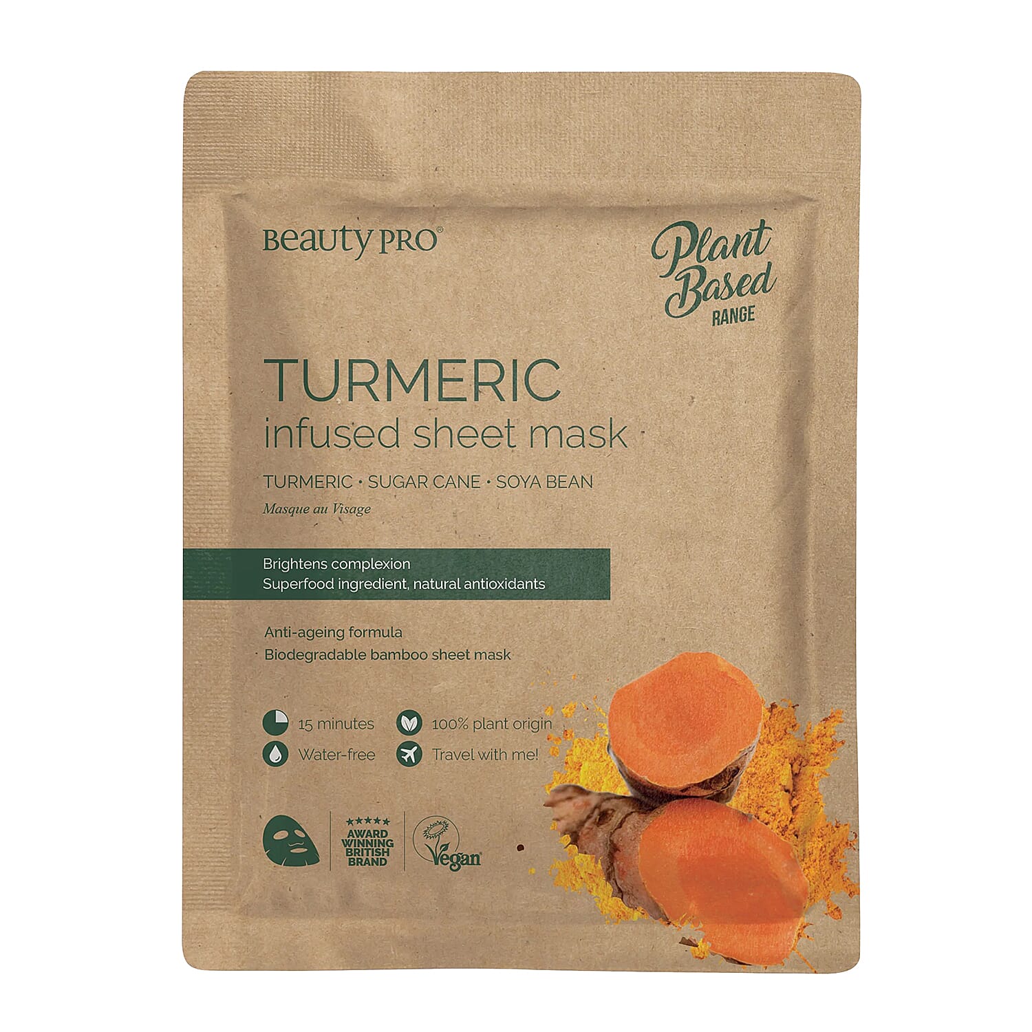 Set of Five Mask Incl. 3D Clay Mask, Warming Silver Foil Mask, Pumpkin Infused Sheet Mask, Turmeric Infused Sheet Mask and Rose Infused Sheet Mask