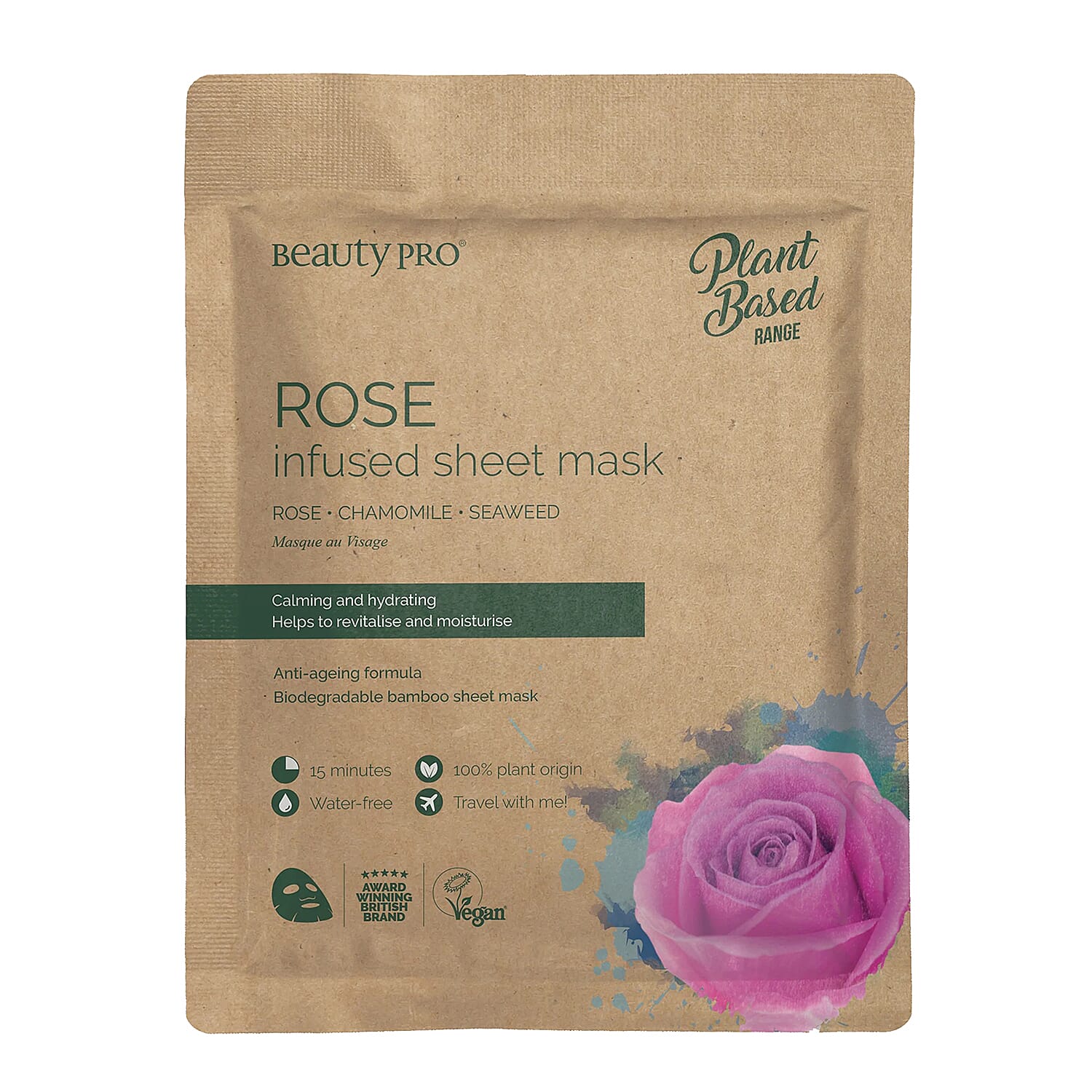 Set of Five Mask Incl. 3D Clay Mask, Warming Silver Foil Mask, Pumpkin Infused Sheet Mask, Turmeric Infused Sheet Mask and Rose Infused Sheet Mask