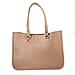 Genuine Leather Panther Skin Embossed Shoulder Bag - Peach