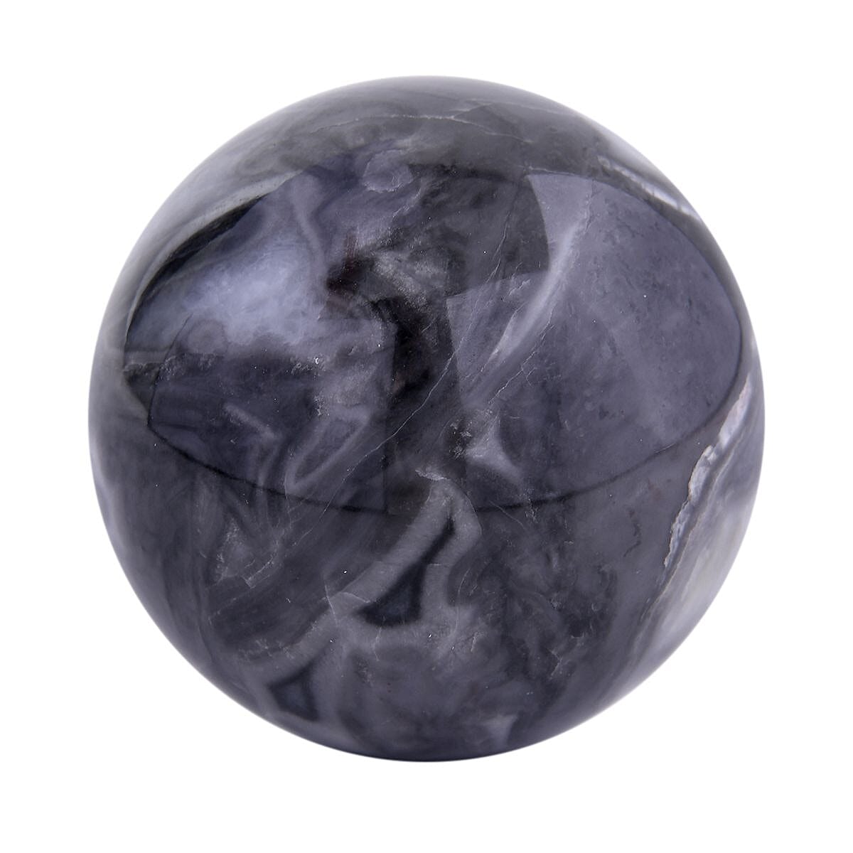 Gem Treasures - Round Black-Grey Marble (Size 5x6 Cm) 1200-1460 Ct.