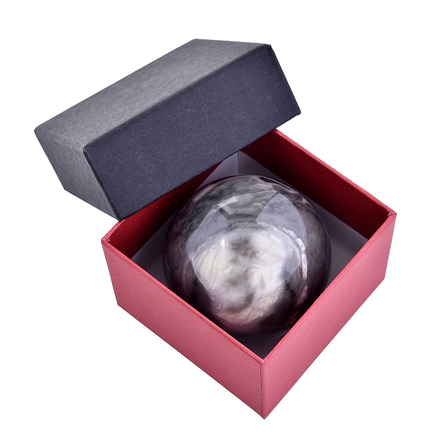 Gem Treasures - Round Black-Grey Marble (Size 5x6 Cm) 1200-1460 Ct.