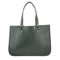 Genuine Leather Panther Skin Embossed Shoulder Bag - Peach