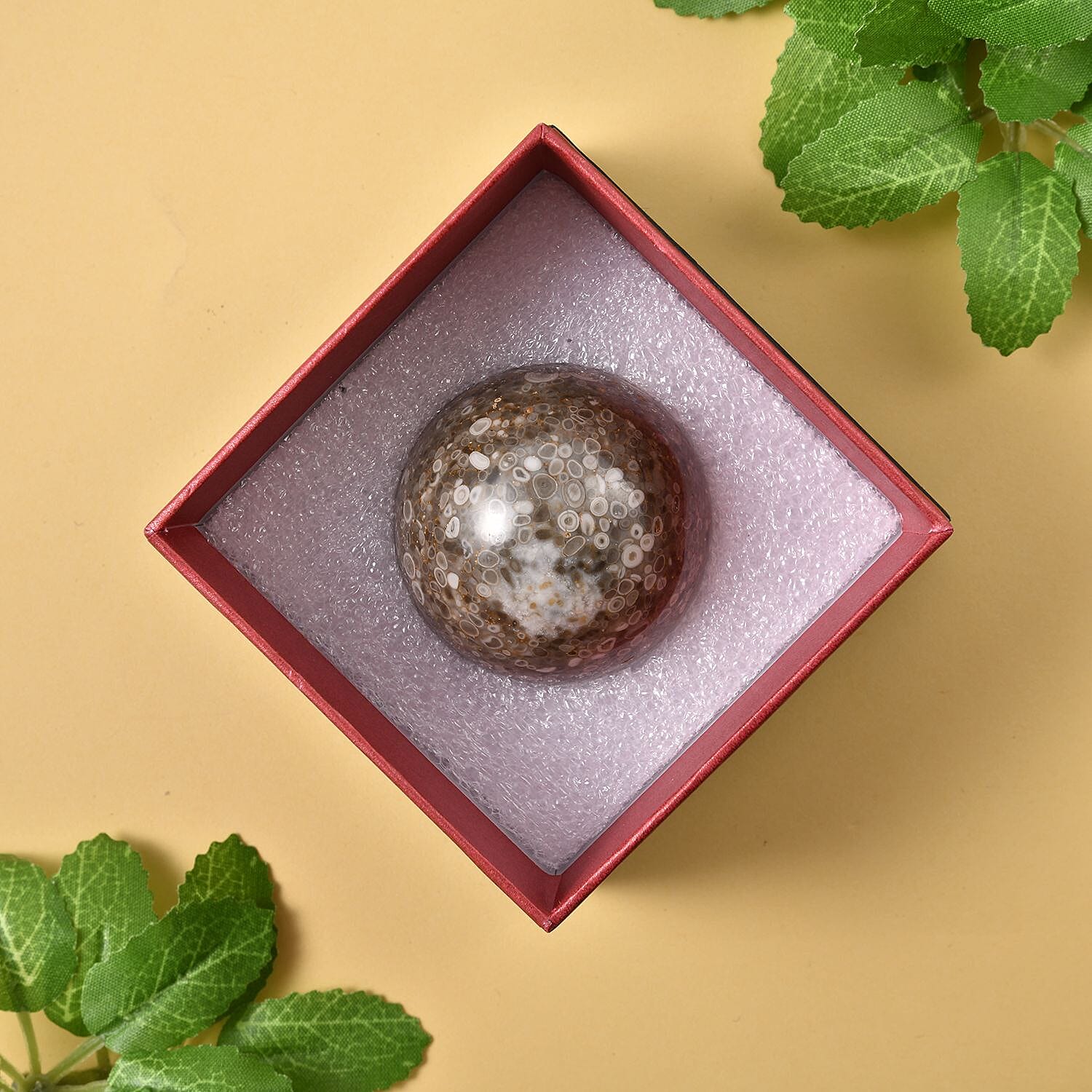 Gem Treasures - Round Fossil Sphere (Size 3-4 Cm) Approx. 480 Ct