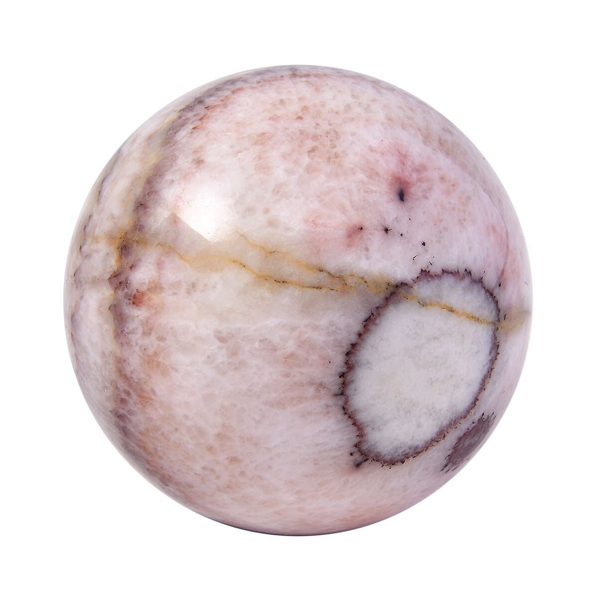 Gem Treasures - Rhodochrosite Sphere (Size 3x4 Cm) 480 Ct