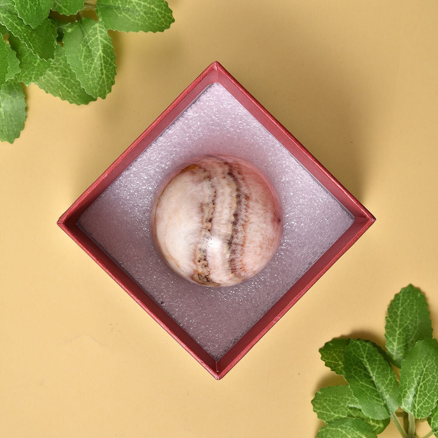 Gem Treasures - Rhodochrosite Sphere (Size 3x4 Cm) 480 Ct