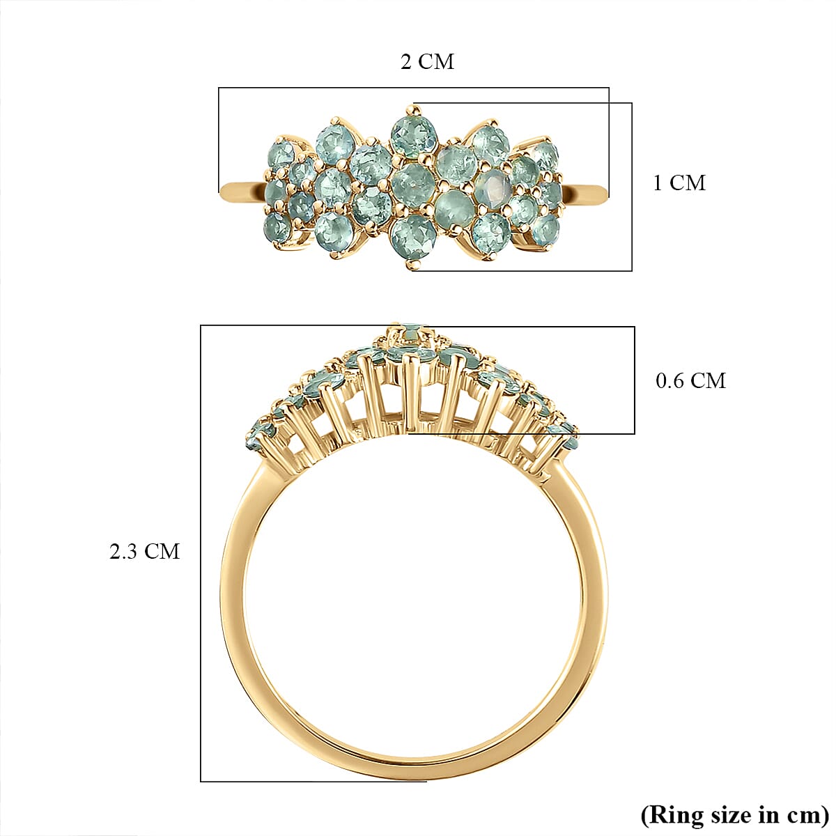 9K Yellow Gold Alexandrite Ring 1.15 Ct.