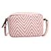 Genuine Leather Front Weaving Sling Crossbody Bag - Brown