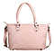 100% Genuine Leather Weaved Shoulder Bag (Size 32x26x12 cm) - Light Pink
