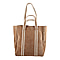 Genuine Leather Suede Tote Bag - Sea Green