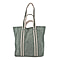 Genuine Leather Suede Tote Bag - Sea Green