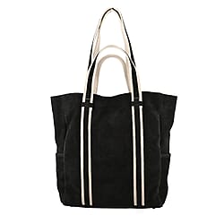 Genuine Leather Suede Tote Bag - Sea Green